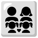 Familia: hombre, mujer, niña, niña - Noto Color Emoji