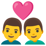 Pareja enamorada: hombre y hombre - Noto Color Emoji
