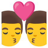 Beso: hombre y hombre - Noto Color Emoji