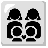 Familia: mujer, mujer, niño, niño - Noto Color Emoji