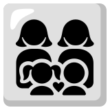 Familia: mujer, mujer, niña, niño - Noto Color Emoji