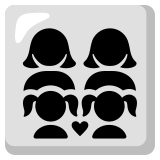 Familia: mujer, mujer, niña, niña - Noto Color Emoji