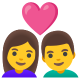 Pareja enamorada: mujer y hombre - Noto Color Emoji