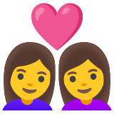 Pareja enamorada: mujer y mujer - Noto Color Emoji