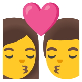 Beso: mujer y hombre - Noto Color Emoji