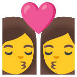 Beso: mujer y mujer - Noto Color Emoji