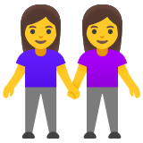 Mujeres de la mano - Noto Color Emoji