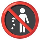 Prohibido tirar basura - Noto Color Emoji
