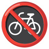 Bicicletas prohibidas - Noto Color Emoji