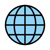 Globo terráqueo con meridianos - OpenMoji