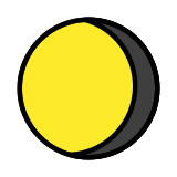 Luna gibosa menguante - OpenMoji
