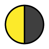 Luna en cuarto menguante - OpenMoji