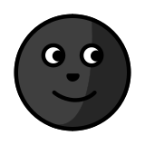 Luna nueva con cara - OpenMoji
