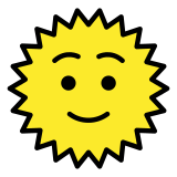 Sol con cara - OpenMoji