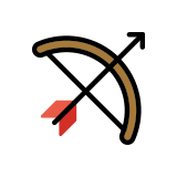 Arco y flecha - OpenMoji