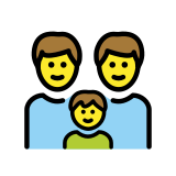 Familia: hombre, hombre, niño - OpenMoji