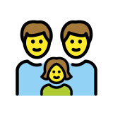 Familia: hombre, hombre, niña - OpenMoji
