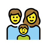 Familia: hombre, mujer, niño - OpenMoji