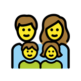 Familia: hombre, mujer, niña, niño - OpenMoji