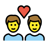 Pareja enamorada: hombre y hombre - OpenMoji