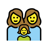 Familia: mujer, mujer, niña - OpenMoji