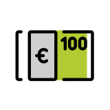 Billete de euro - OpenMoji