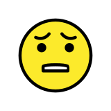 Cara angustiada - OpenMoji