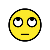 Cara con ojos en blanco - OpenMoji