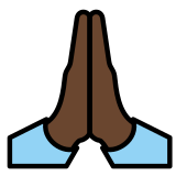 Manos en oración: tono de piel oscuro - OpenMoji