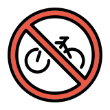 Bicicletas prohibidas - OpenMoji