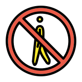 Prohibido el paso de peatones - OpenMoji
