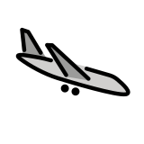 Avión aterrizando - OpenMoji