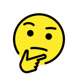 Cara pensativa - OpenMoji
