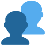 Dos siluetas de bustos - Twitter / X