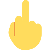 Dedo corazón hacia arriba - Twitter / X