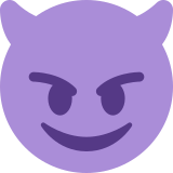 Cara sonriendo con cuernos - Twitter / X