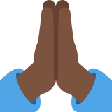 Manos en oración: tono de piel oscuro - Twitter / X