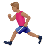hombre corriendo: tono de piel medio
