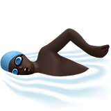 hombre nadando: tono de piel oscuro