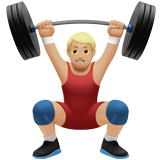 hombre levantando pesas: tono de piel claro medio