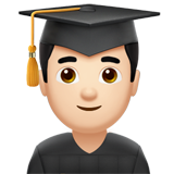 estudiante hombre: tono de piel claro