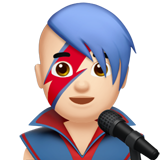 cantante hombre: tono de piel claro