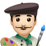 artista hombre: tono de piel claro