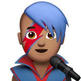 cantante hombre: tono de piel medio