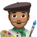 artista hombre: tono de piel medio