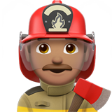 bombero hombre: tono de piel medio
