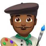 artista hombre: tono de piel oscuro medio