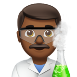 profesional de la ciencia hombre: tono de piel oscuro medio