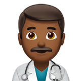 profesional sanitario hombre: tono de piel oscuro medio