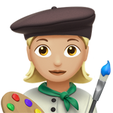 artista mujer: tono de piel claro medio